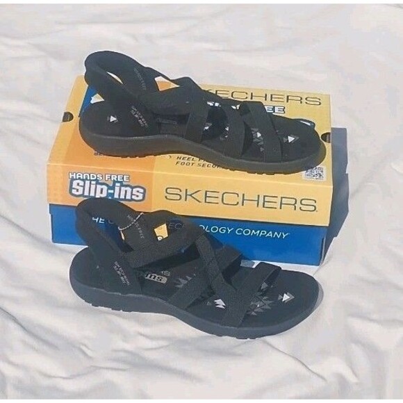 Skechers Hands Free Slip-ins Reggae Slim Stretch Flex Women's Sandals-Size 8 - Picture 1 of 6